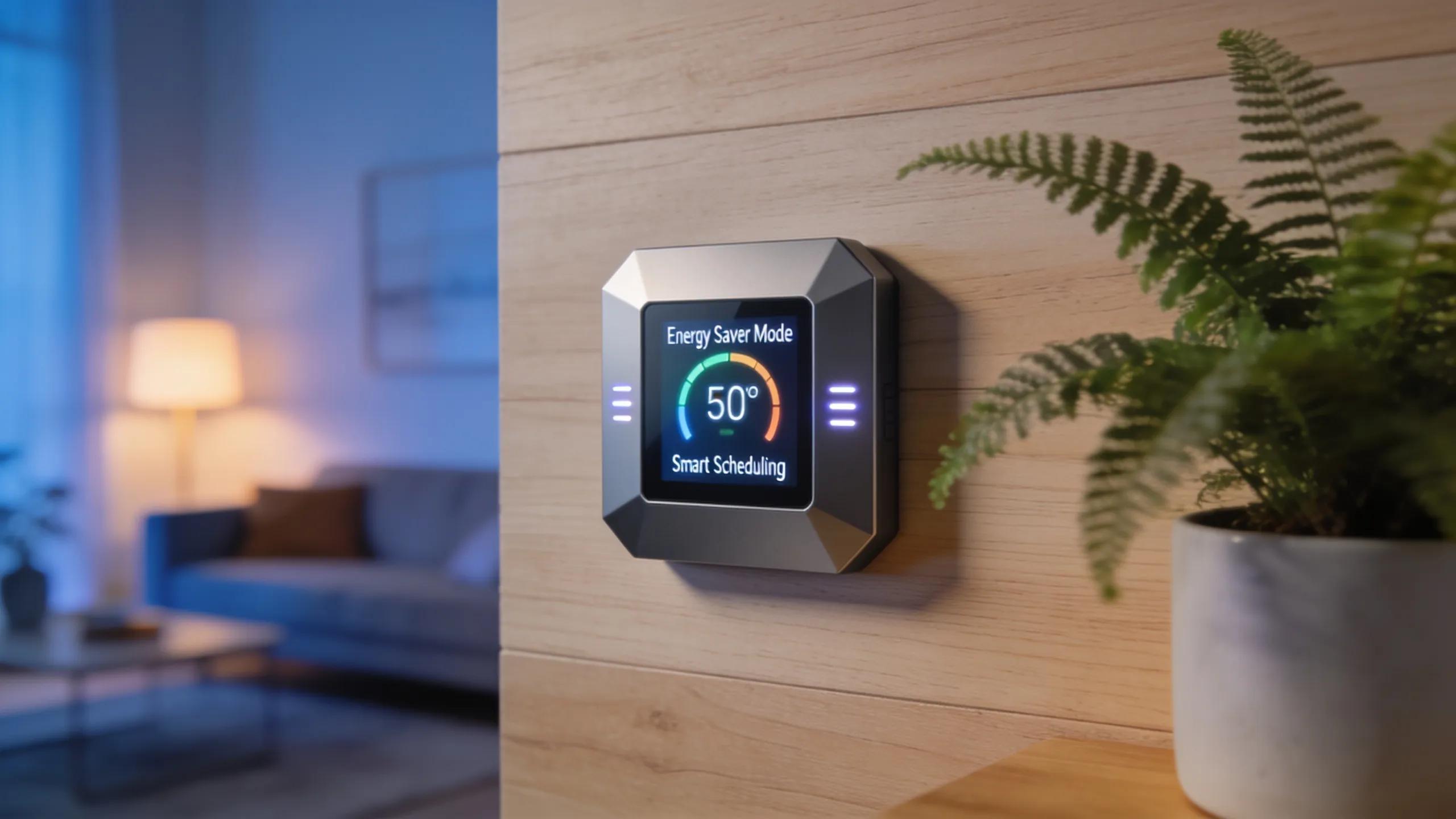 Advanced energy-efficient HVAC component in a stylish home interior